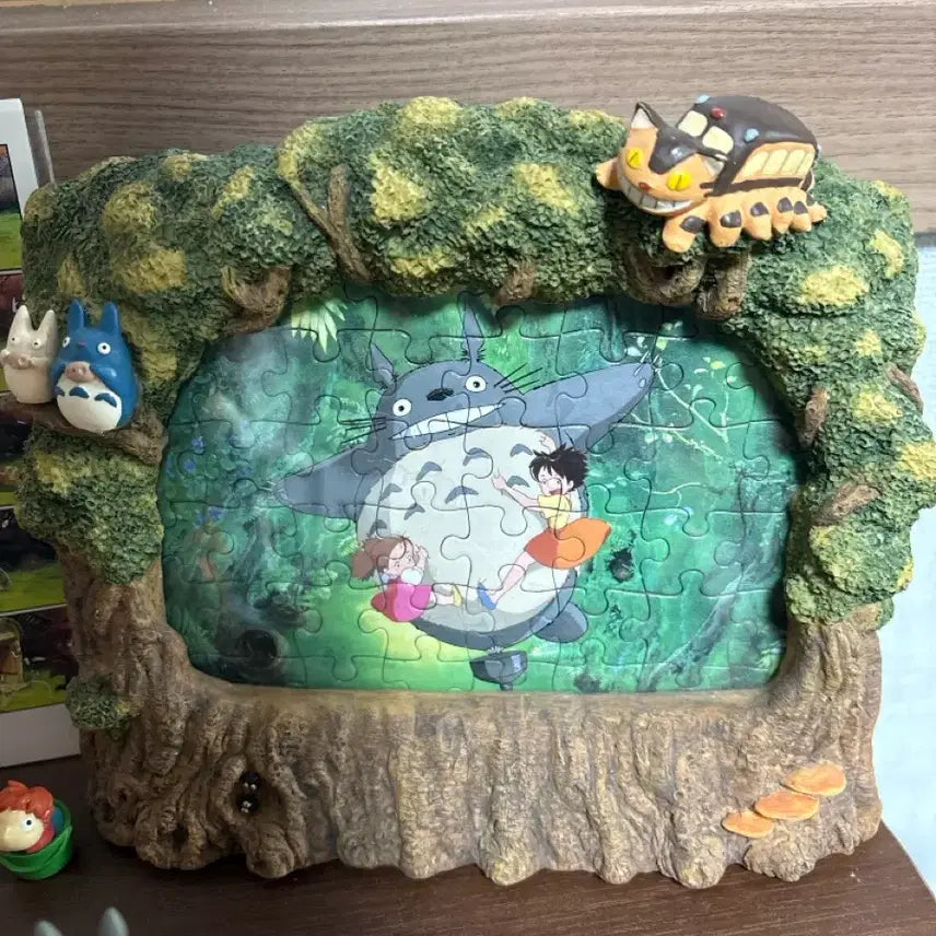 [BUNJANG] My Neighbor Totoro Classic 3D Puzzle Frame / 토토로 고전 입체 퍼즐 액자