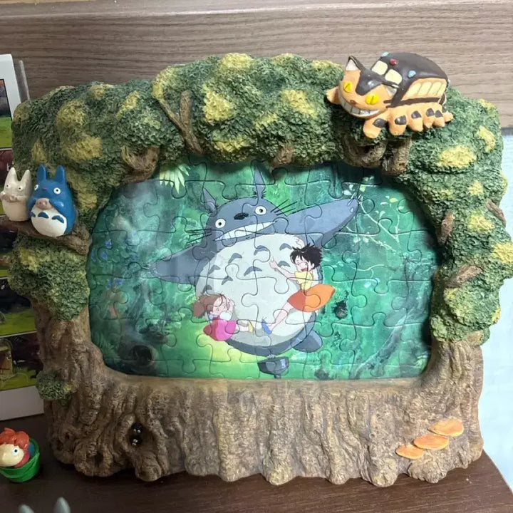 [BUNJANG] My Neighbor Totoro Classic 3D Puzzle Frame / 토토로 고전 입체 퍼즐 액자