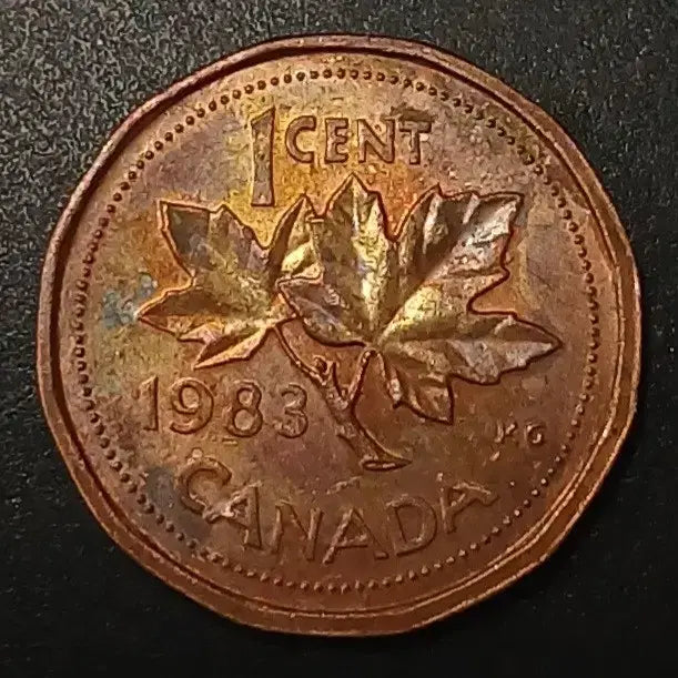 [BUNJANG] 1983 Canada 1 Cent Coin / [토닝] 1983년 캐나다 1센트 동전 w1451