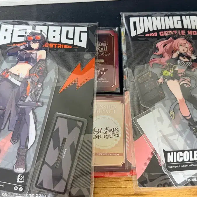 [BUNJANG] HoYoverse Special Ticket Set (4 Types) &amp; Zenless Zone Zero Grace &amp; Nicole Acrylic Stand / 호요랜드 특전티켓4종&amp;젠존제 그레이스,니콜 아크릴스탠드
