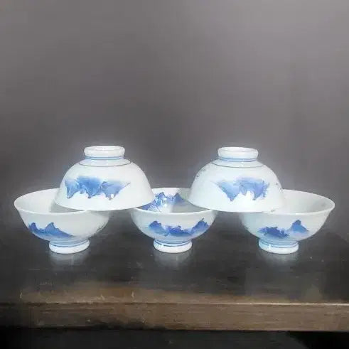 [BUNJANG] Blue and White Porcelain Landscape Tea Bowl / 찻잔,다완(k-348)