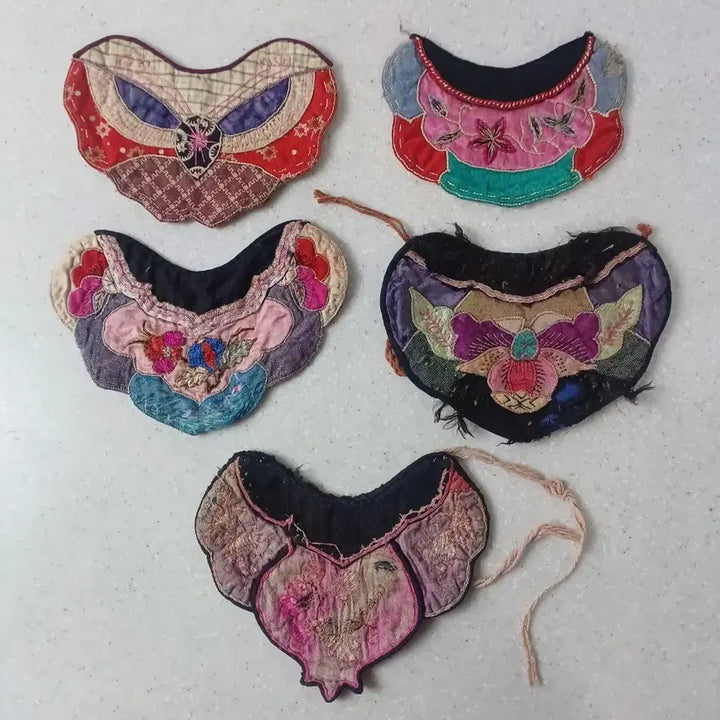 [BUNJANG] Vintage Embroidered Collar / 근대사 수집 민속품 빈티지 자수 5장