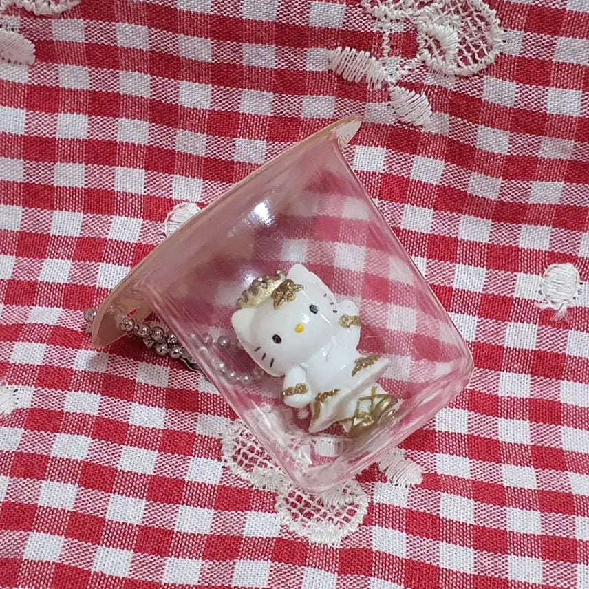 [BUNJANG] Vintage Sanrio Hello Kitty Capsule Keyring Strap / 고전 산리오 키티 캡슐 키링 스트랩