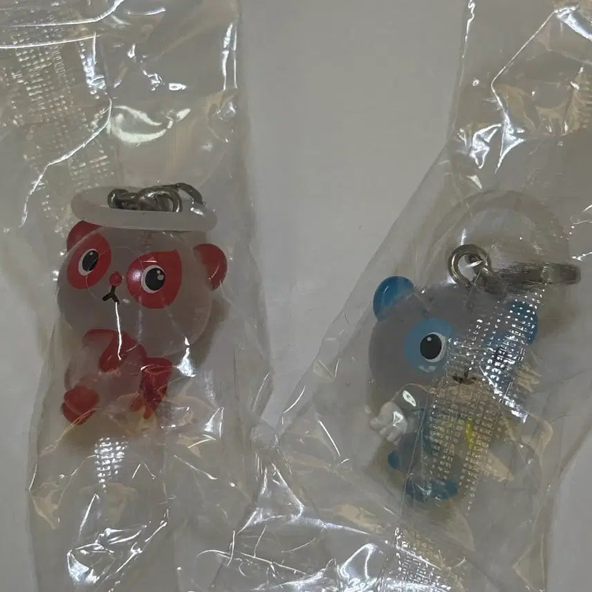 [BUNJANG] Pansh Elworld Angel &amp; Devil Mezurushi Gacha Keyring Plush Set / 판쉘월드 천사 악마 메지루시 가챠 키링 인형 양도 판매