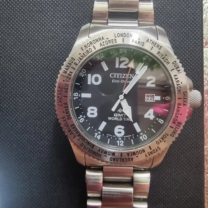 [BUNJANG] Citizen World Time GMT Quartz Watch / 시티즌 월드타임