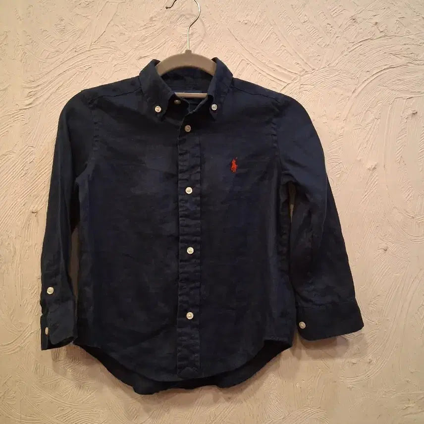 [BUNJANG] Polo Ralph Lauren Kids Linen Shirt Navy / 폴로 랄프로렌 네이비 키즈 린넨셔츠