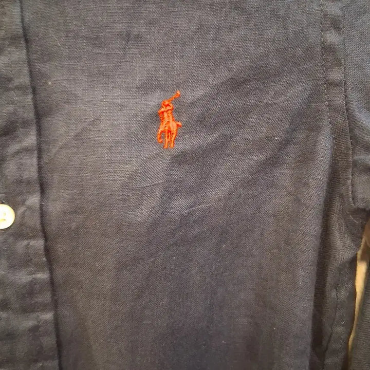 [BUNJANG] Polo Ralph Lauren Kids Linen Shirt Navy / 폴로 랄프로렌 네이비 키즈 린넨셔츠
