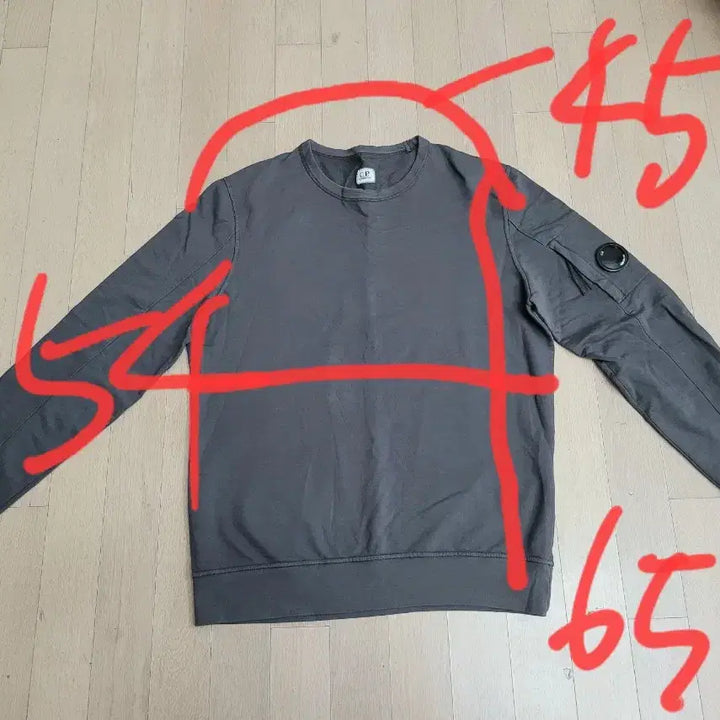 [BUNJANG] CP Company Lens Applique Sweatshirt Vintage Charcoal L / CP컴퍼니 맨투맨 렌즈와펜 빈티지룩