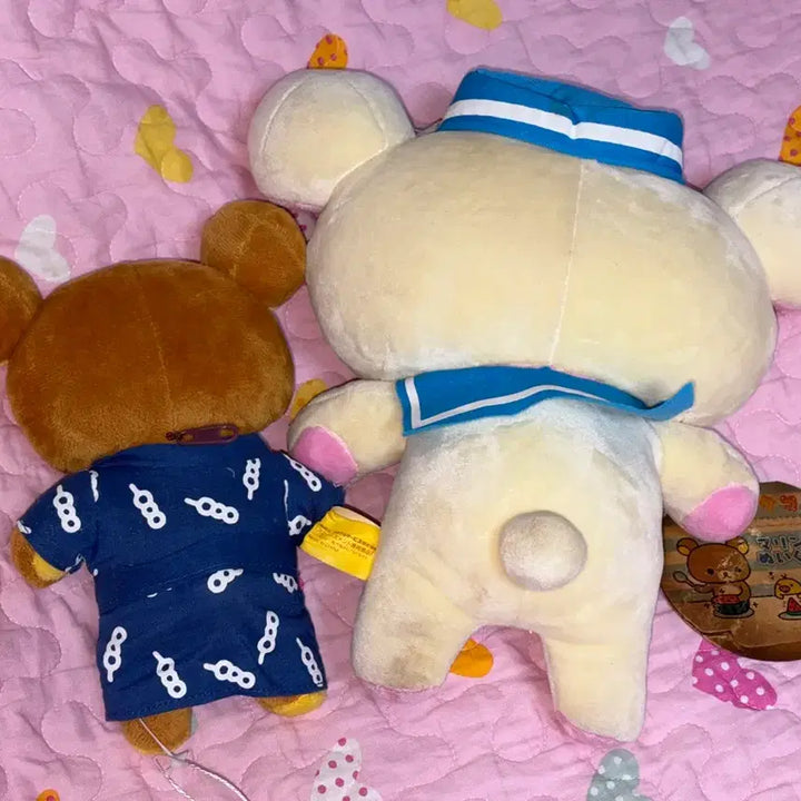 [BUNJANG] Rilakkuma Onsen Yukata &amp; Korilakkuma Marine Plush Bundle Set / 리락쿠마 온천 &amp; 코리락 마린 인형 두세트 일괄