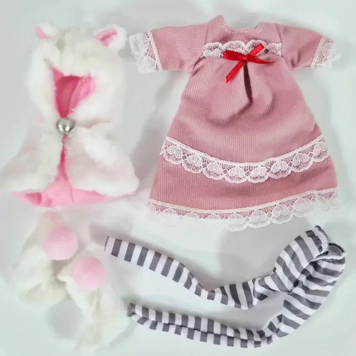 [BUNJANG] 1/6 Scale Doll Outfit Pink Cat / 1/6 스케일 인형(육일돌) 아웃핏 핑크고양이