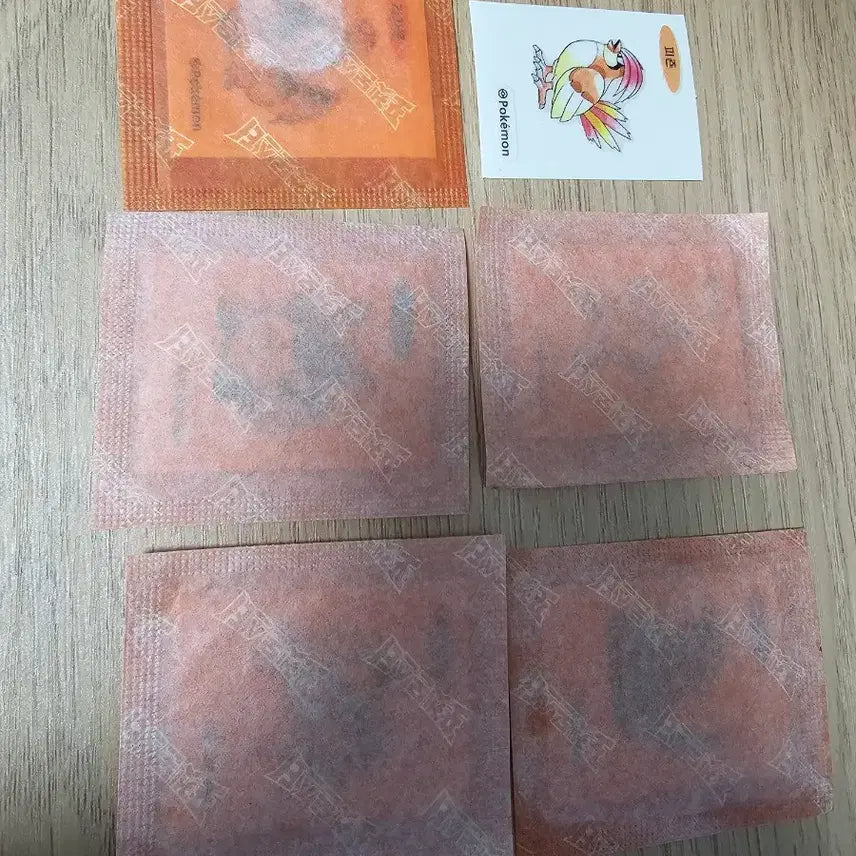 [BUNJANG] Pokemon Bread Sticker Artwork 1996 Charizard / 포켓몬빵 띠부씰 아트워크 1996 리자몽 외 5종