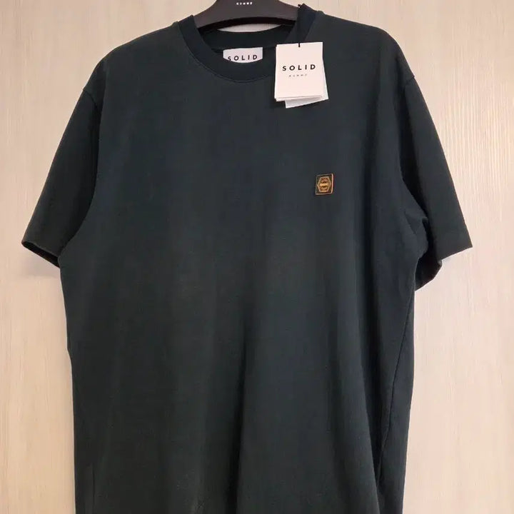 [BUNJANG] Solid Homme 23FW Gradient Embroidered Back Logo Short Sleeve T-shirt / 솔리드옴므 23FW 그라데이션 자수 백로고 반팔 티셔츠 48