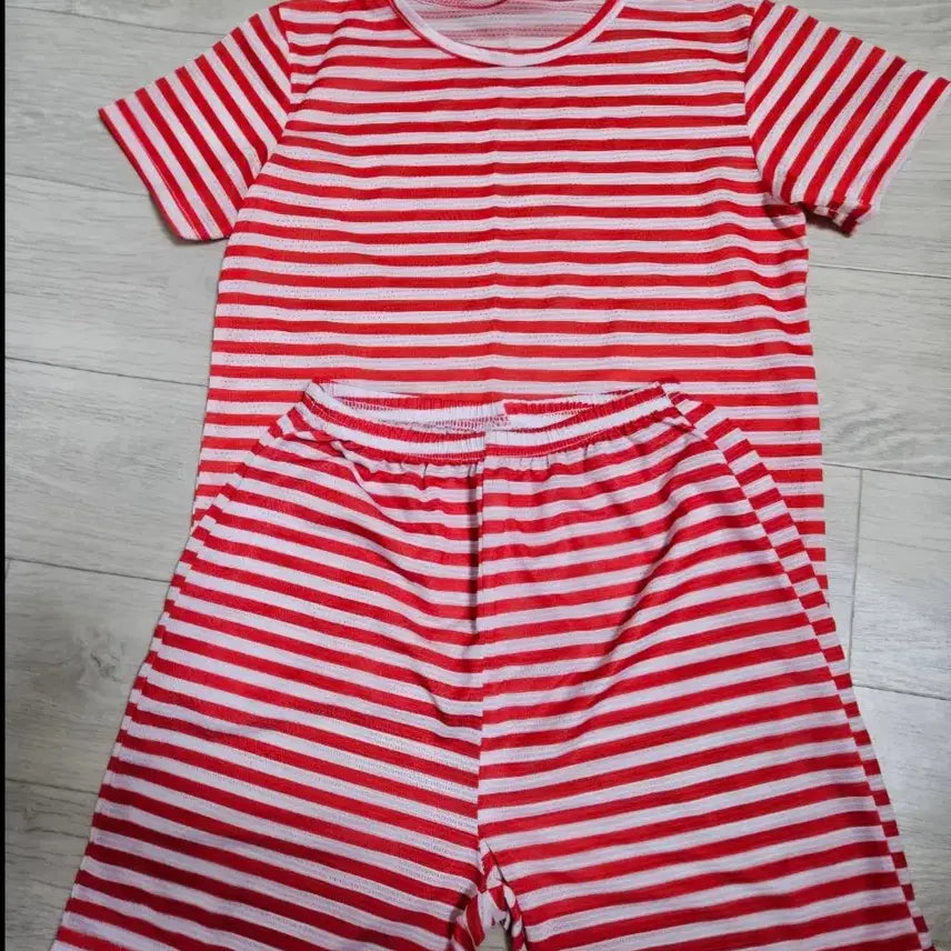 [BUNJANG] Lightweight Soft Short Sleeve Sportswear Set - Purple, Size 130 / 가볍고 부드러운 반팔 운동복 세트 130