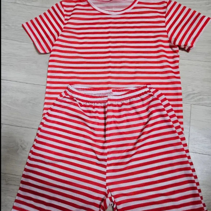 [BUNJANG] Lightweight Soft Short Sleeve Sportswear Set - Purple, Size 130 / 가볍고 부드러운 반팔 운동복 세트 130