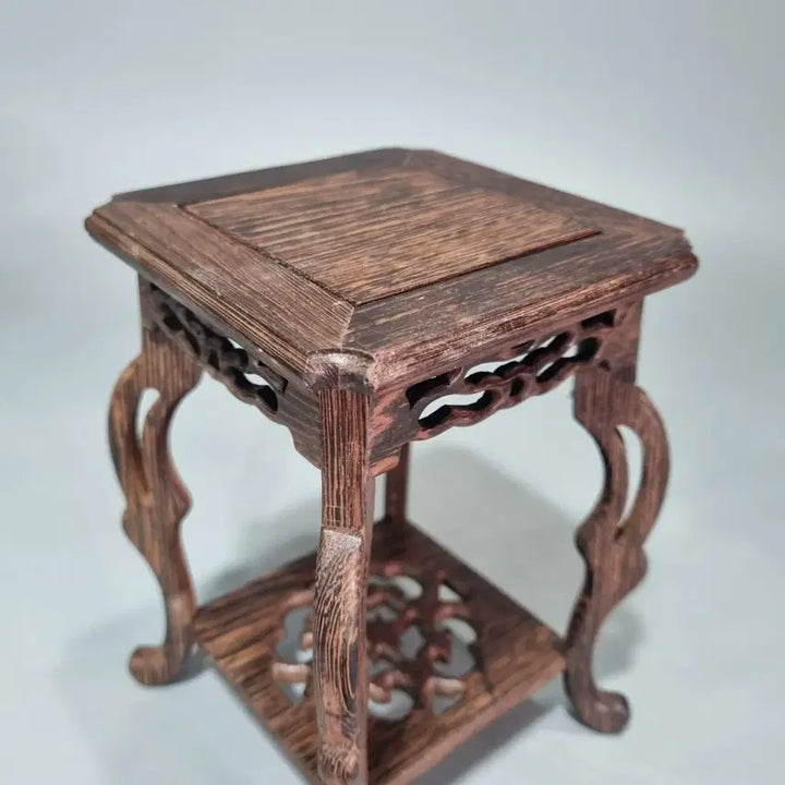 [BUNJANG] Wooden Pedestal Stand / 나무 원목 미니 좌대. 높이17.5 가로세로11.8