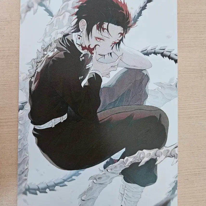 [BUNJANG] Demon Slayer: Kimetsu no Yaiba Tanjiro Kamado Oni-kain Version Illustration Card (Unofficial) / 귀멸의 칼날 카마도 탄지로 오니화 혈귀화 일러스트 카드 (비공식)