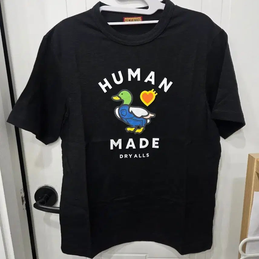 [BUNJANG] Human Made Duck Print Short Sleeve T-Shirt Black / 휴먼메이드 오리 프린팅 반팔 티셔츠 블랙