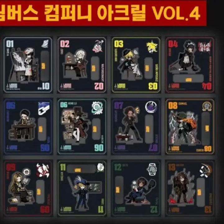[BUNJANG] Limbus Company Vol. 2-4 Acrylic Standee Split Set / (분철모집)림버스  vol 2~4 아크릴 분철글