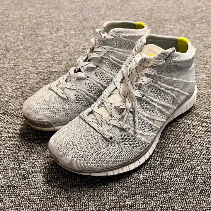 [BUNJANG] Nike Free Run Flyknit Grey Running Shoes (230) / [230] 나이키 프리 런 플라이니트 그레이