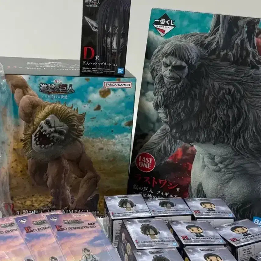 [BUNJANG] Attack on Titan Beast Titan Ichiban Kuji Figure &amp; Goods Set / 진격의 거인 제일복권 피규어/굿즈 세트