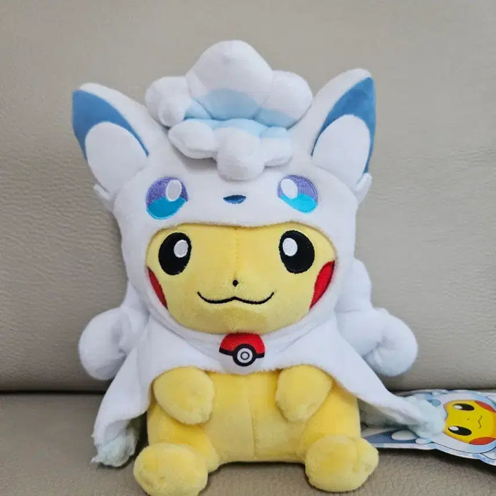 [BUNJANG] Alola Ninetales Poncho Pikachu Plush / 알로라 식스테일 판쵸 피카츄