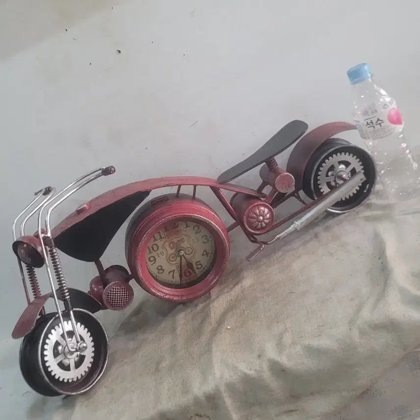 [BUNJANG] Antique Cast Iron Motorcycle Clock / 앤틱 무쇠 오토바이