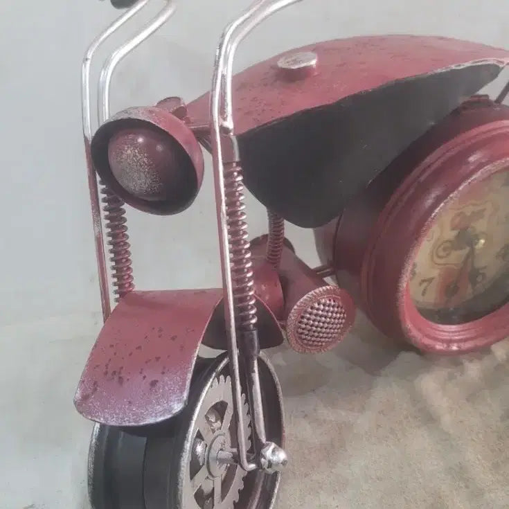 [BUNJANG] Antique Cast Iron Motorcycle Clock / 앤틱 무쇠 오토바이