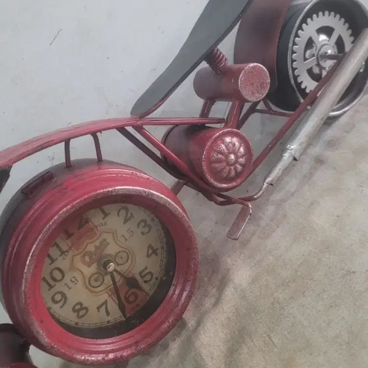 [BUNJANG] Antique Cast Iron Motorcycle Clock / 앤틱 무쇠 오토바이