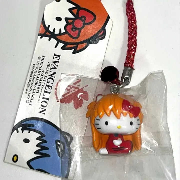 [BUNJANG] Evangelion Asuka Kitty Strap (Vintage) / 에반게리온 아스카 키티스트랩 고전 키티