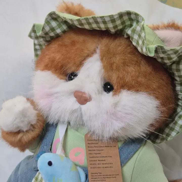 [BUNJANG] Teddy Tails Lena Cat Fisherman Set M (Cheese Cat) / 테디테일즈 레나캣 낚시꾼 세트 M (치즈냥)