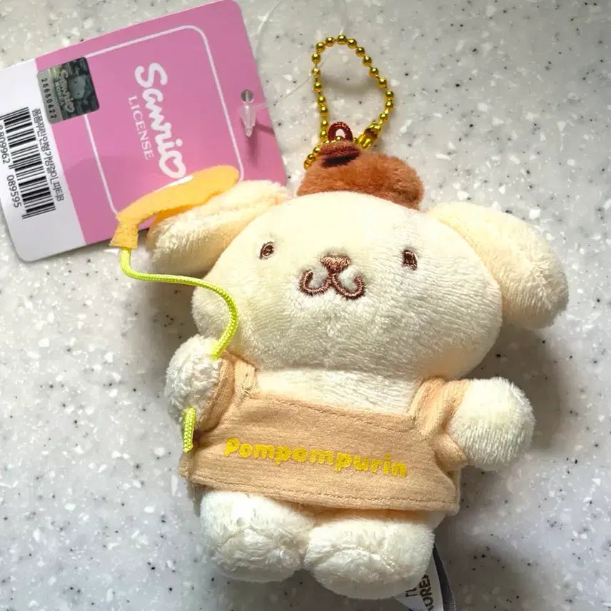 [BUNJANG] Sanrio Pompompurin Bag Charm Doll Keychain / 산리오 폼폼푸린 가방걸이 인형 키링
