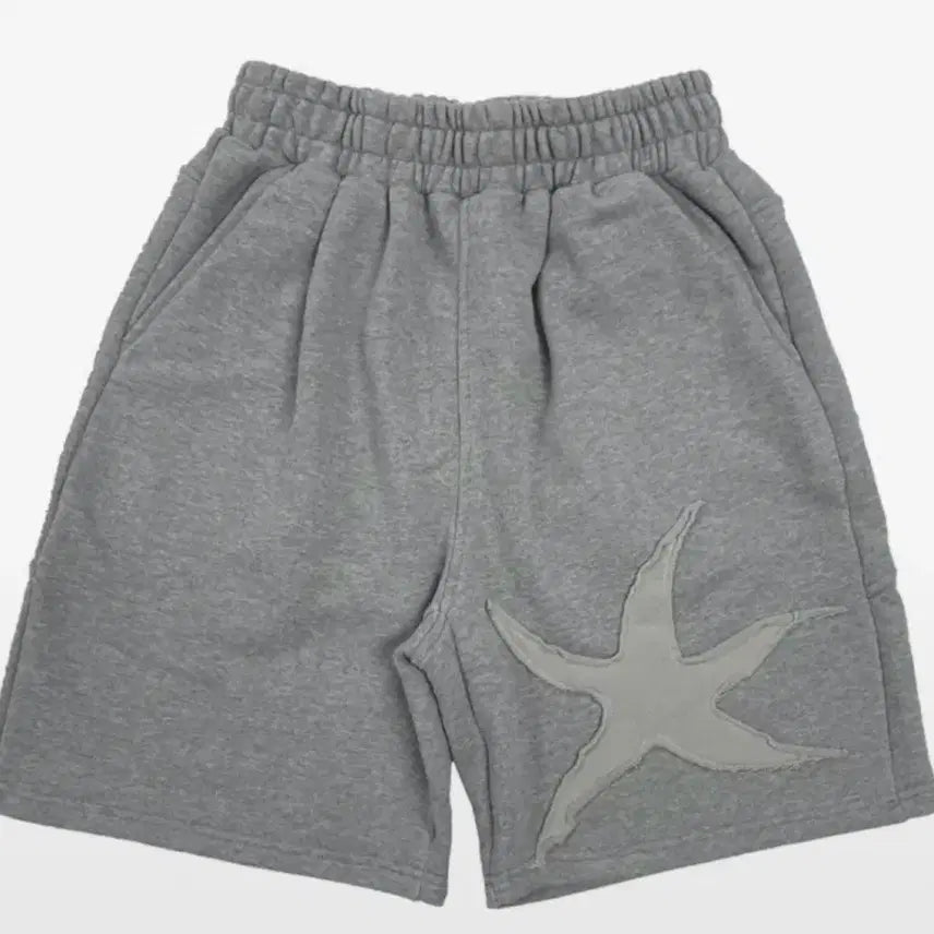 [BUNJANG] The Coldest Moment Starfish Half Sweatpants Grey / 더콜디스트모먼트 스타피쉬 하프 스웻 팬츠 그레이