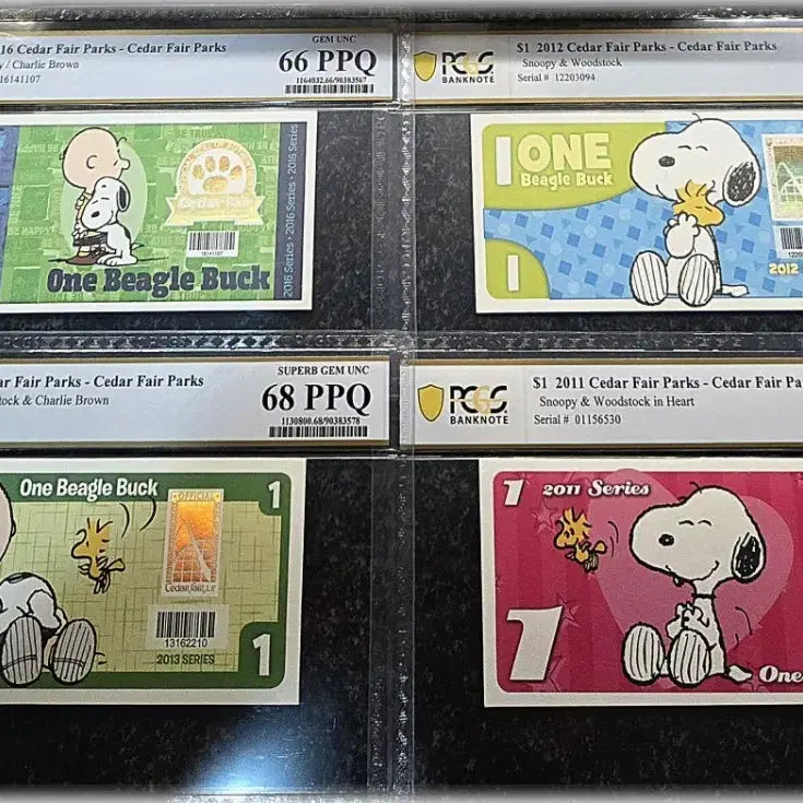 [BUNJANG] Snoopy Dollar 4-Piece Set / *상품번호-가1216*미국 Snoopy 1dollar정품 4종 일괄