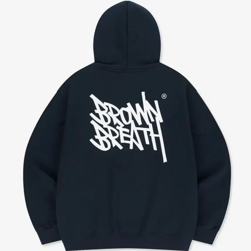 [BUNJANG] Brownbreath OG Hoodie Navy Size S / 브라운브레스 OG 후드 네이비