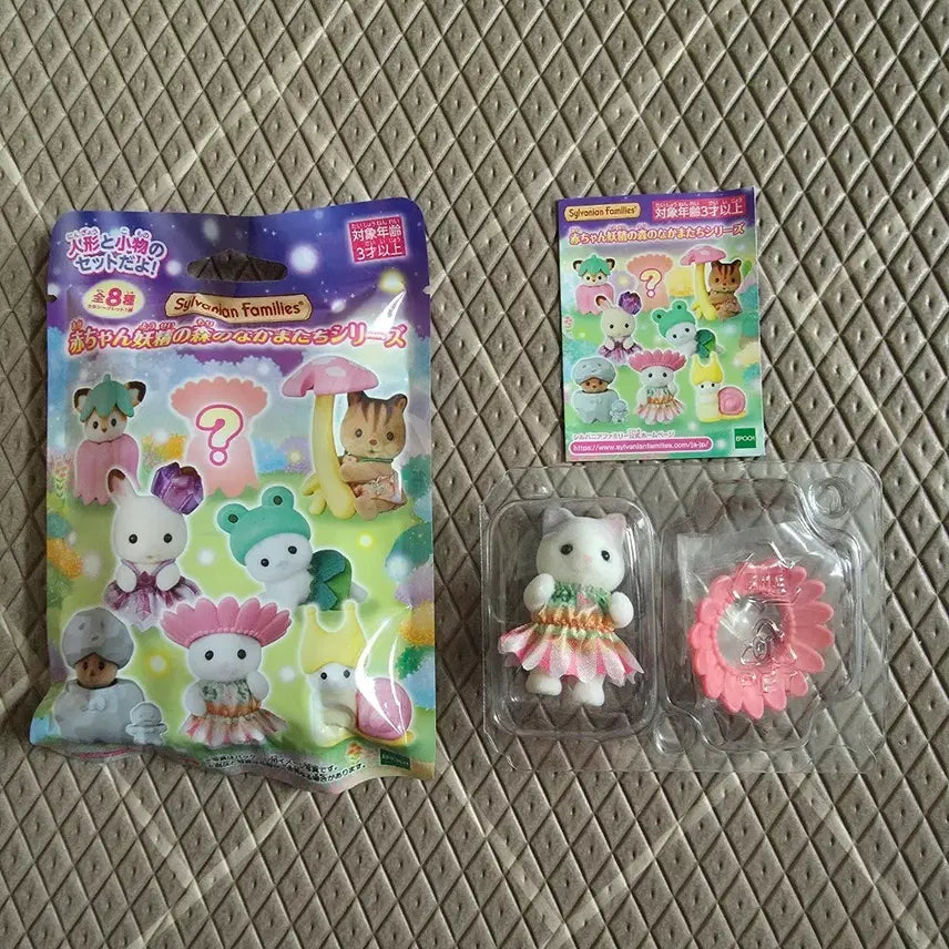 [BUNJANG] Sylvanian Families Baby Fairy Forest Dolbanians Series Pink Flower Cat / 실바니안 아기요정의 숲 돌바니안 시리즈 분홍 꽃 고양이