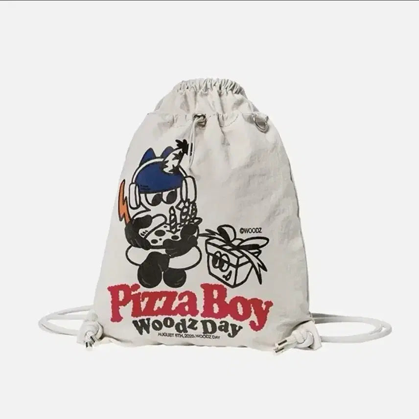 [BUNJANG] WOODZ Pizza Boy String Bag / 우즈 피자보이 스트링백