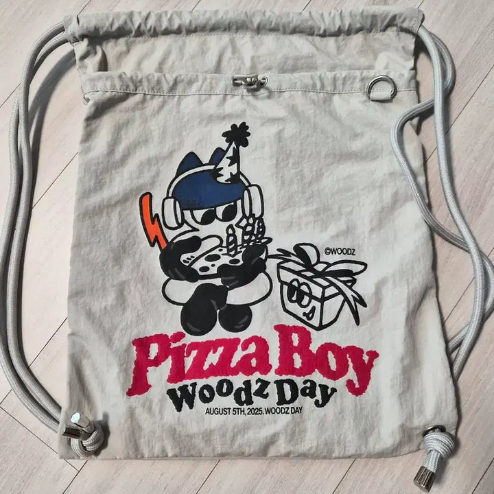 [BUNJANG] WOODZ Pizza Boy String Bag / 우즈 피자보이 스트링백