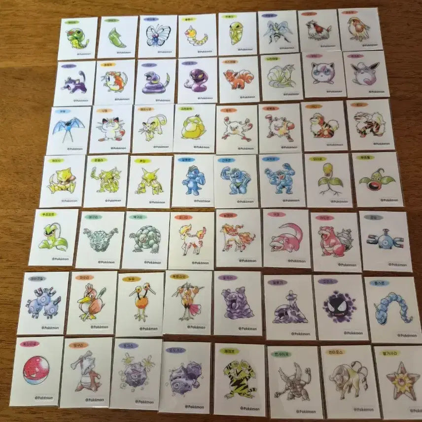 [BUNJANG] Pokemon 30th Anniversary Artwork Sticker Set / 포켓몬 30주년 아트워크 띠부씰