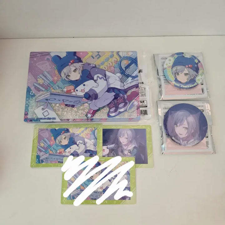 [BUNJANG] Hinomori Shiho Tamagotchi-style Acrylic Block &amp; Epick Can Badge Set / 프세카 프로세카 히노모리 시호 다마고치 유사 아크릴블록이픽캔뱃지