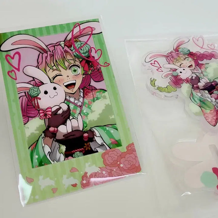 [BUNJANG] Demon Slayer Mitsuri Rabbit Year Acrylic Stand &amp; Cheki Card Set / 귀멸의칼날 AGF 토끼의해 미츠리 아크릴 스탠드 체키 카드 미개봉 새상품