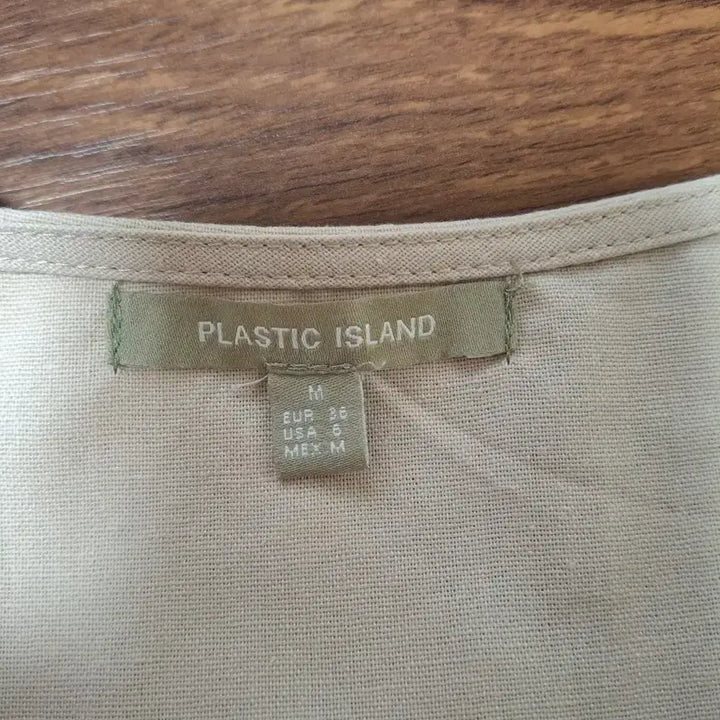 [BUNJANG] Plastic Island Beige Pintuck Dress M / 플라스틱 아일랜드 베이지 핀턱 원피스 M   거의새것