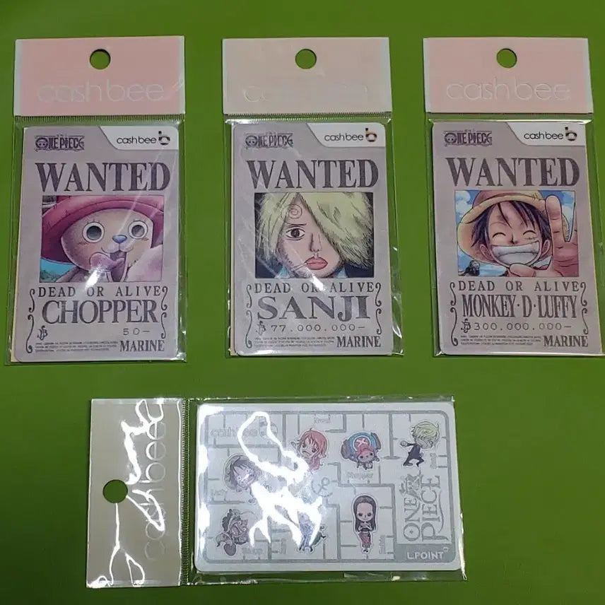 [BUNJANG] One Piece 2016 Limited Edition Cashbee Card Set / 원피스 2016년 한정판 캐시비 카드 4종