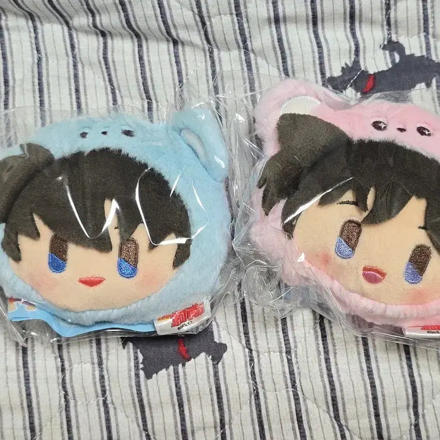 [BUNJANG] Detective Conan Plush Ball Chain Set: Shinichi Kudo &amp; Ran Mouri / 명탐정코난 굿즈 곰인형 누이키링 남도일 유미란 세트