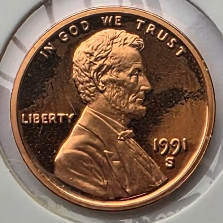 [BUNJANG] 1991-S Lincoln Cent Penny (Proof, Uncirculated) / 링컨 1센트 1991_S 년도 푸르프 미사용 페니