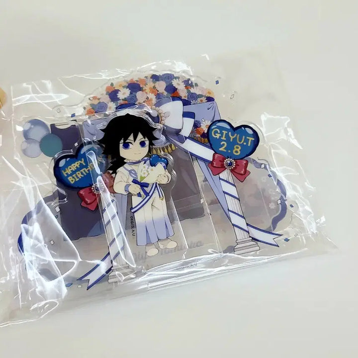 [BUNJANG] Demon Slayer Giyu Birthday Acrylic Stand (Sealed) / 귀멸의칼날 기유 생일 아크릴 스탠드 미개봉 새상품
