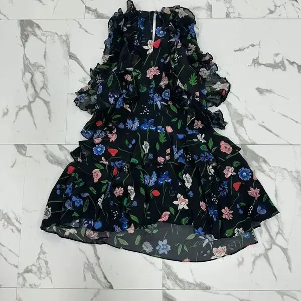 [BUNJANG] Marcus Lupfer Silk Flower Pattern Dress / 마커스루퍼 실크 플라워 패턴 원피스