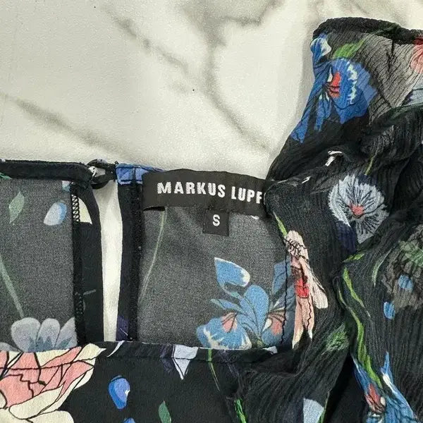 [BUNJANG] Marcus Lupfer Silk Flower Pattern Dress / 마커스루퍼 실크 플라워 패턴 원피스