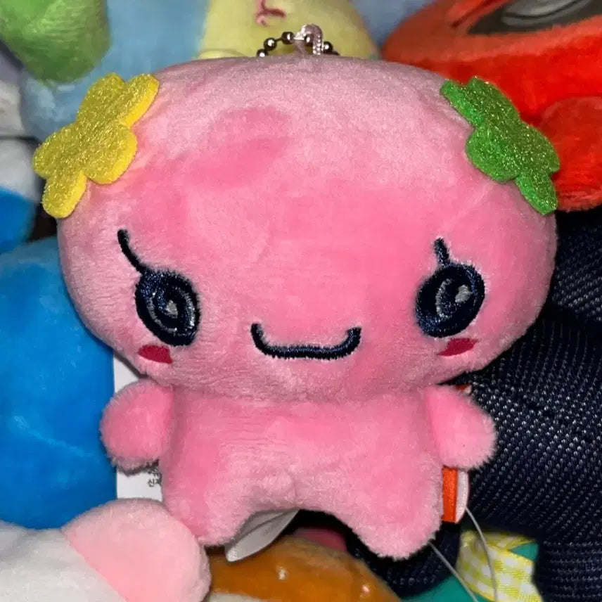 [BUNJANG] Tamagotchi Flowerchi Plush Keychain / 다마고치 플라워치 인형 키링
