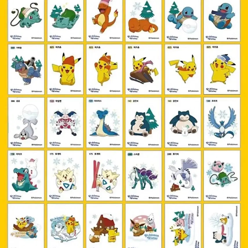 [BUNJANG] Pokemon Bread Stickers 2022 Winter Full Set (30 Types) / (구매) 포켓몬 띠부실 2022 윈터 30종 구매