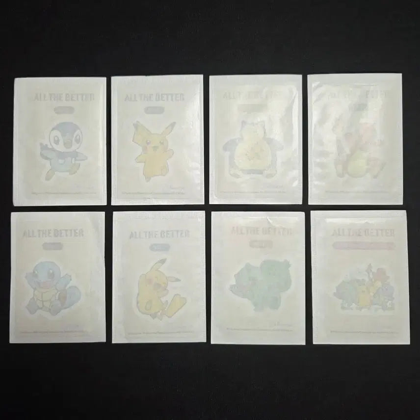 [BUNJANG] All The Better Pokemon Stickers 8 Types Bundle Set / [새상품] 올리브영 올더베러 포켓몬 띠부씰 8종 일괄